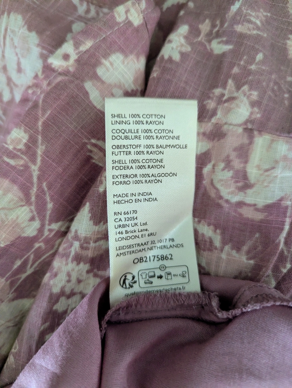 Free People Floral Mauve Cotton Dress - Pink Lavender Print - Picture 10 of 10